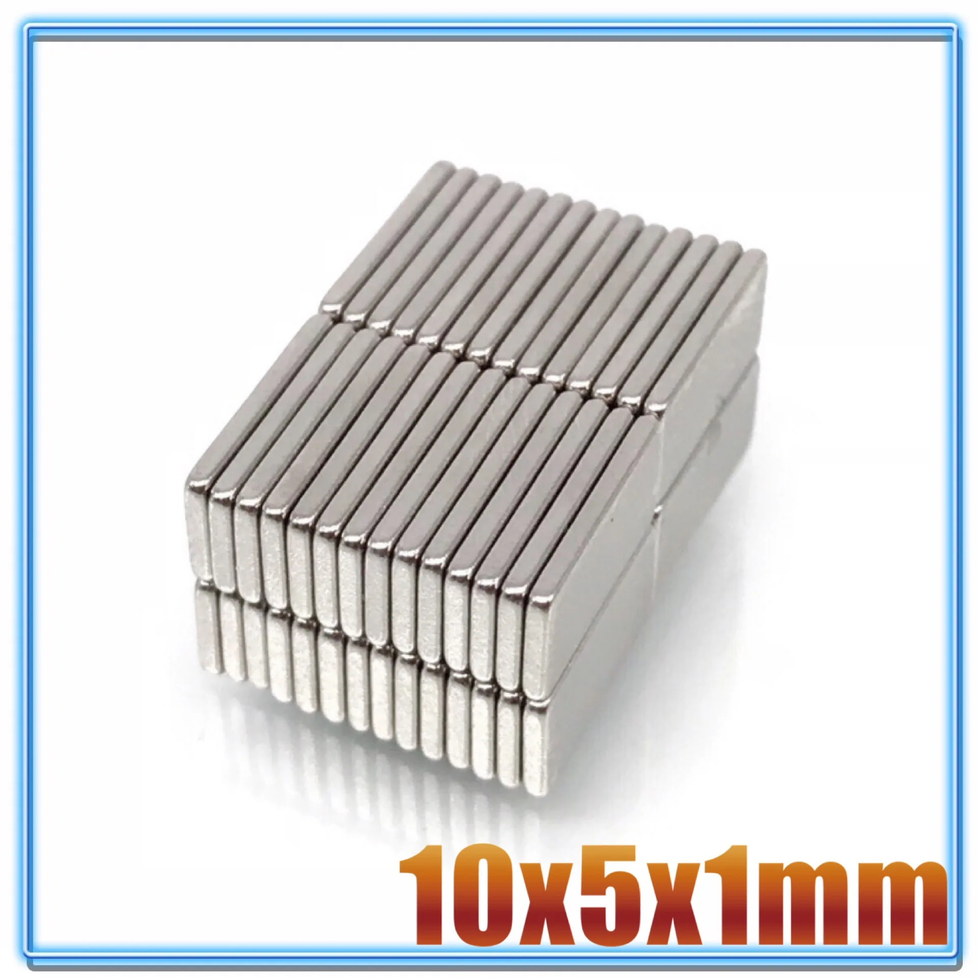 20~1000pcs 10x5x1 Rare Earth Magnet Thickness 1mm Small Rectangular Block Magnets 10x5x1mm Permanent Neodymium Magnetic 10*5*1