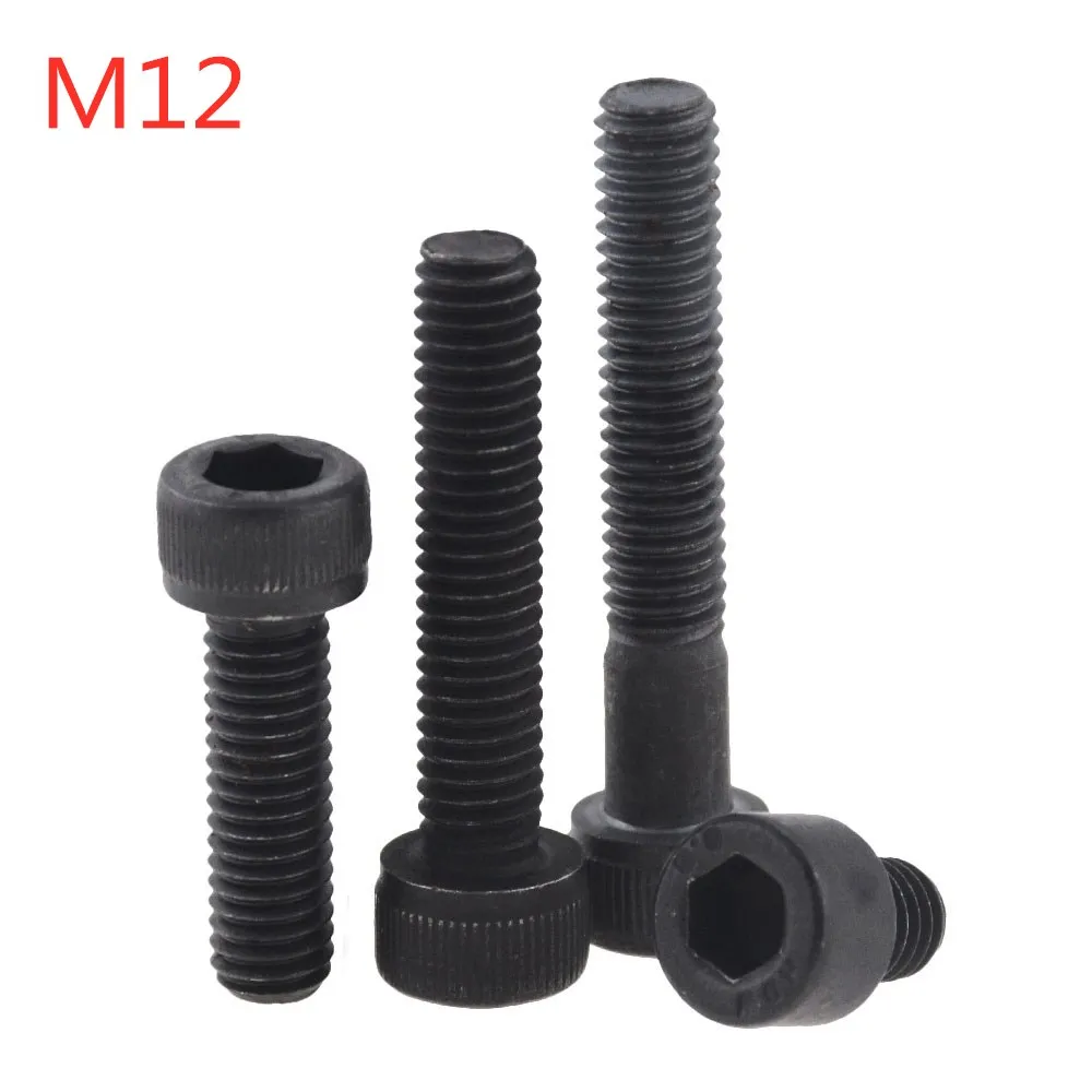 1PCS M12x16-130 50 60 80 90 120 DIN912 Grade 12.9 Allen Socket Head Screw Hexagon Socket Head Cap Screws Hex Socket Screw M12*16