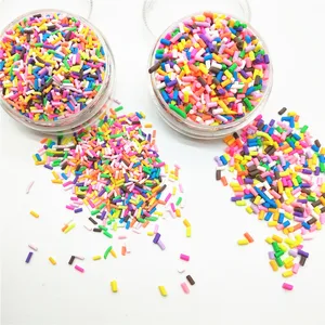 50g/lote Sprinkles delgados largos Cilíndricos Candial Polímero Cadera Colorida para artesanías de bricolaje Tiny Plastic Klei Accesorio 12 Mejores Polymer de Polymer Sprinkles - №5