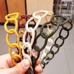 New Fashion Creative Colored paint chain wide side headband Women girls hair Accessories Headdress