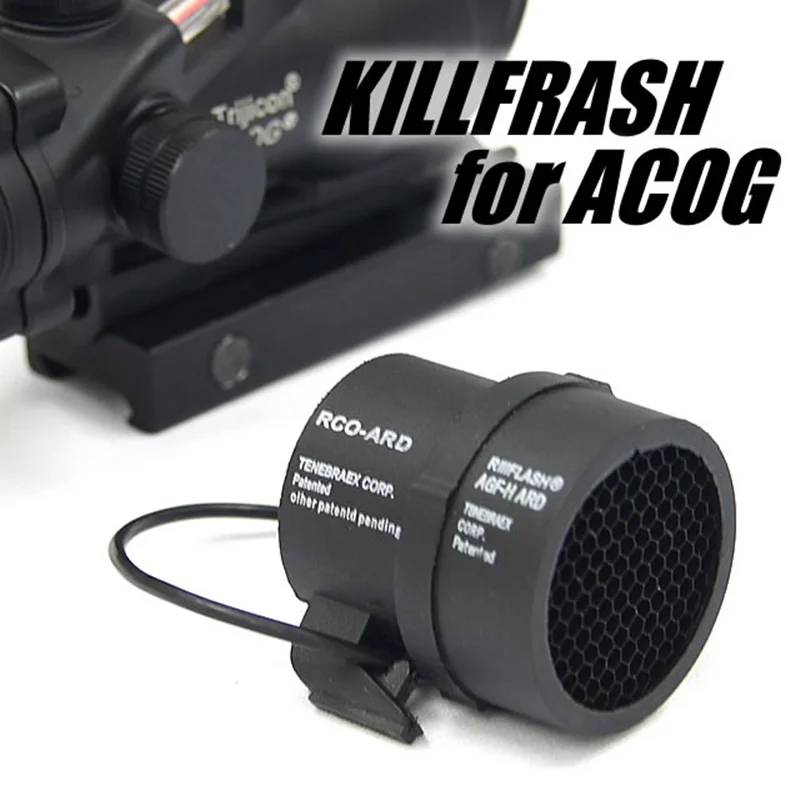 

Tactical ACOG Scope Killflash Cover Cap Lens Protector Hunting Optic Accessories Airsoft Gun Red Dot Sight Kill Flash