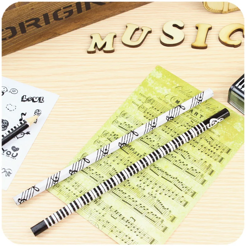 4 Colour Piano Pencil Musical Stationery Note Pencil Creative Student Pencil HB