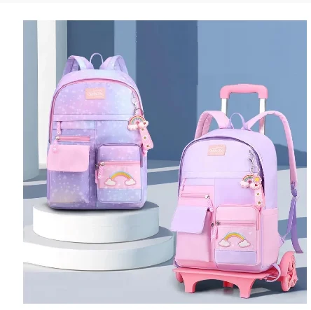 School trolley backpack bag for girls kids School Rolling backpack Bags school wheeled backpack school bag with wheels bookbag