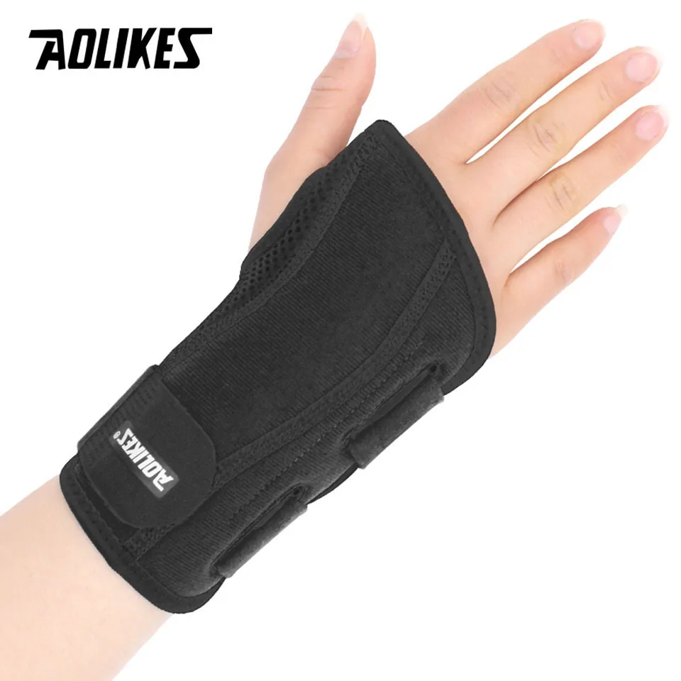 AOLIKES 1PC Adjustable Wrist Fitted Stabilizer Splint Carpal Tunnel Hand Compression Support Wrap for Wrist Injuries Pain Relief