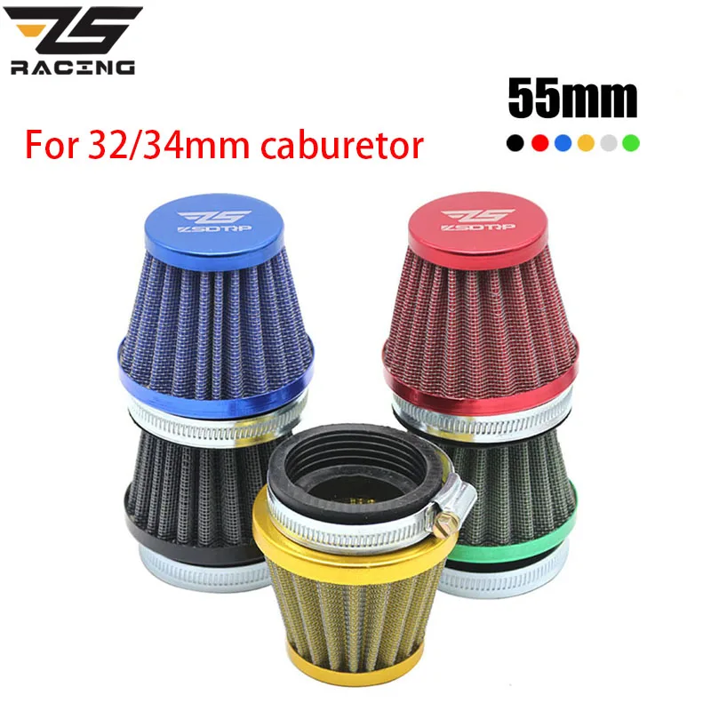 

ZS Racing 55mm Motorcycle Carburetor Air Filter For 2T/4T 32mm 34mm PWK KEIHIN KOSO OKO MIKUNI Carburetor ATV Quad