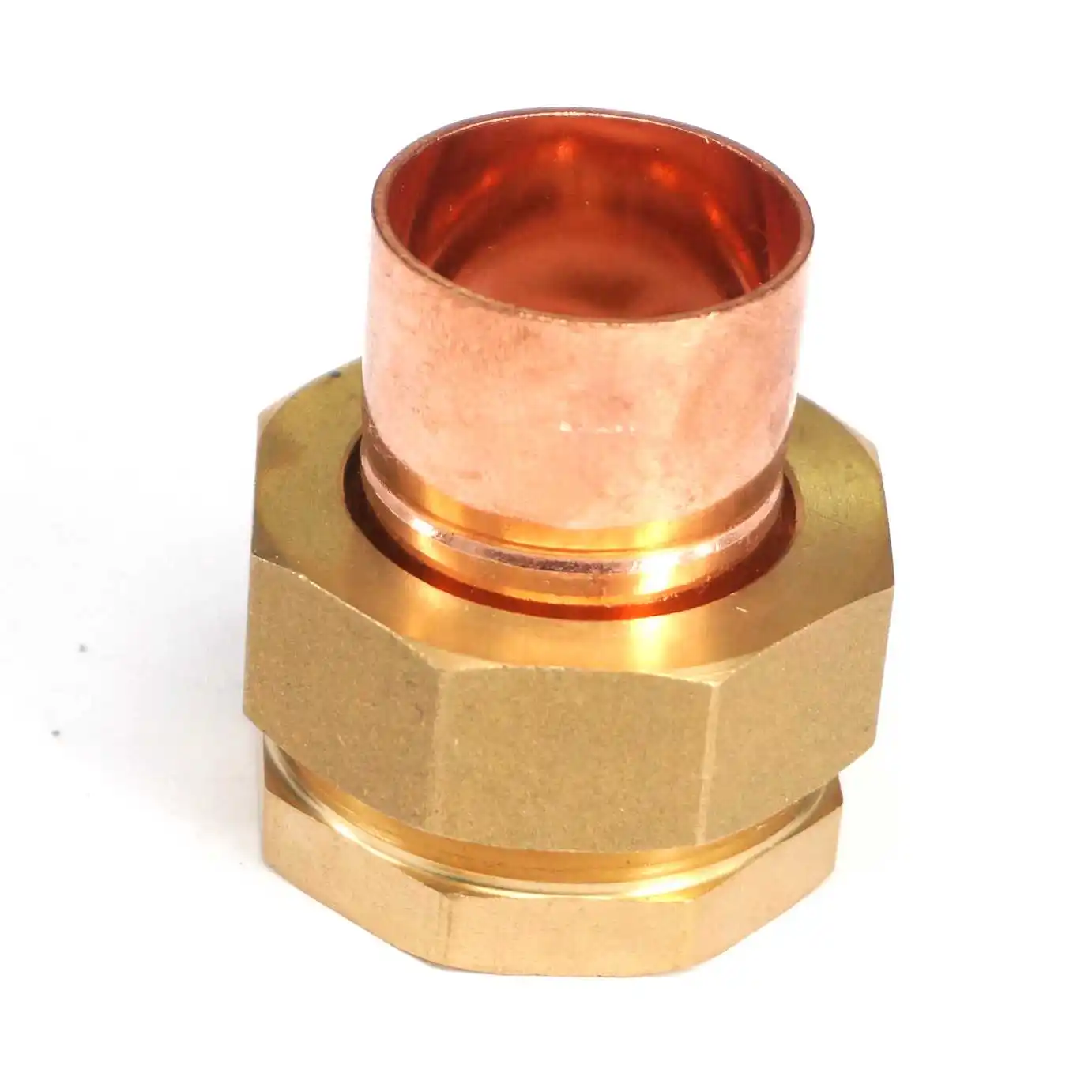 

1" BSP Brass Female-28/28.6mm I.D Copper End Feed Union Weld Pipe Adapter Air Conditioner Refrigerator Chiller Plant