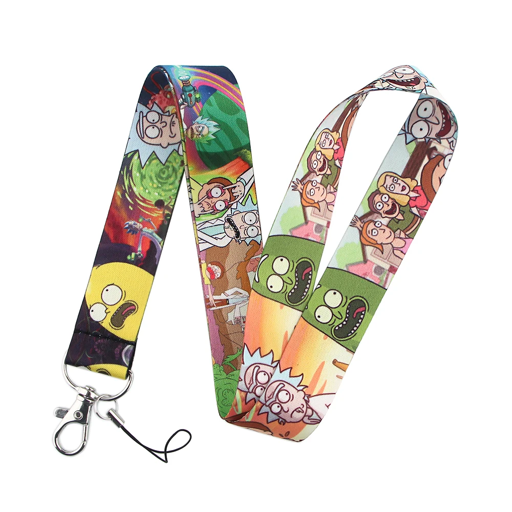 YL843 Anime Neck Strap Lanyards Keychain  ID Card Pass Hang Rope Lariat Key Chain Ring Badge Holder Friends Gifts