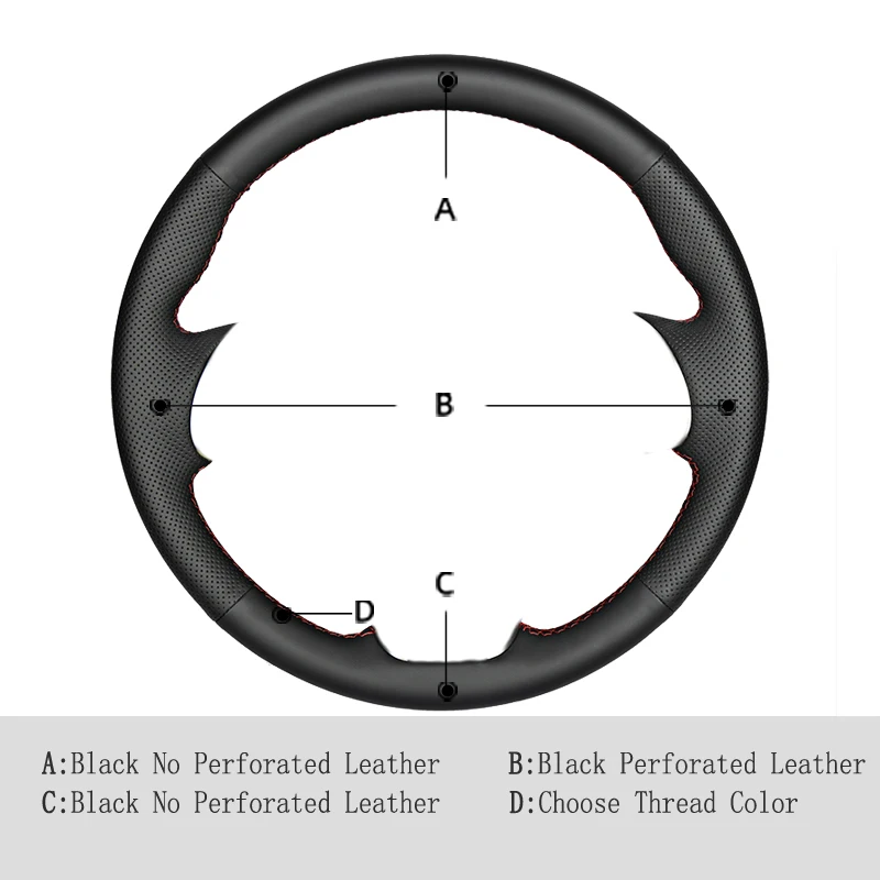 Handsewing Black Artificial Leather Steering Wheel Covers for Mercedes-Benz W164 M-Class ML350 ML500 2005 2006 X164 GL-Class GL