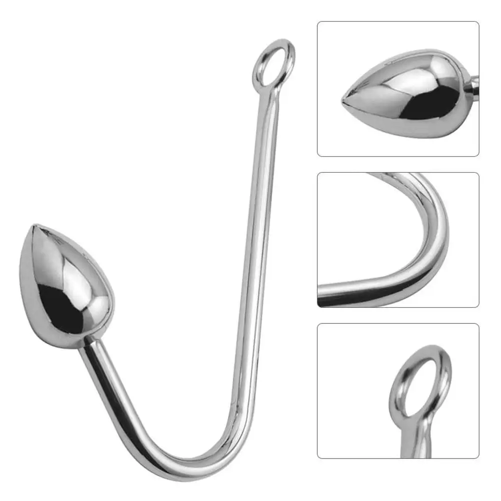 Three Size Hot Erotic Sexy Anal Hook Ball Stainless Steel SM Butt Plug Hook Anal Sex Toys for Couples Adult Sex Games Sexy toys