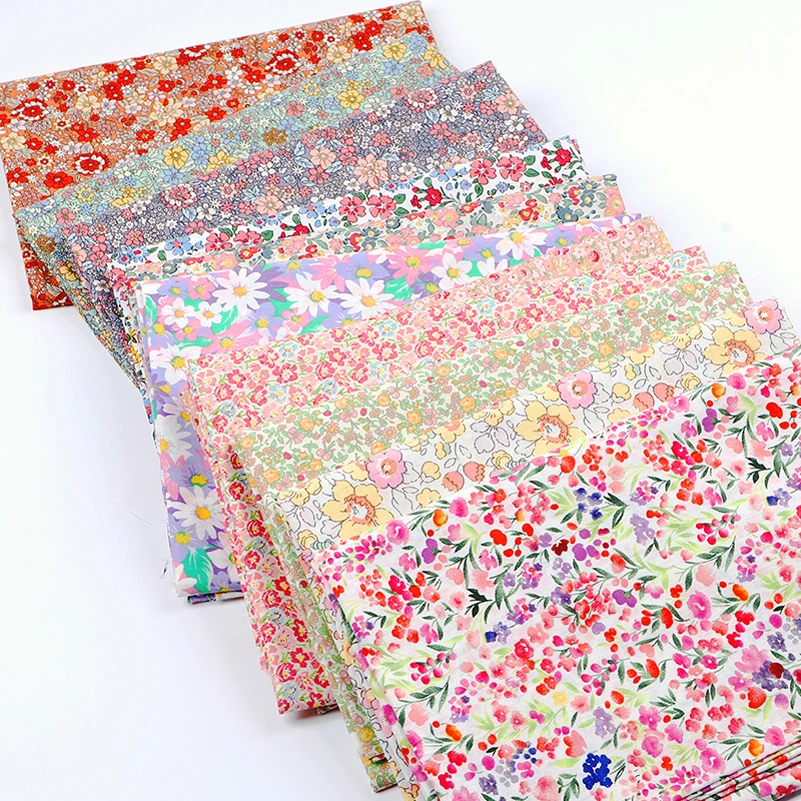 Liberty Flowers muślin popelina bawełniana tkanina z nadrukiem kwiatowe sukienki pikowane DIY Patchwork i robótki na pół metra