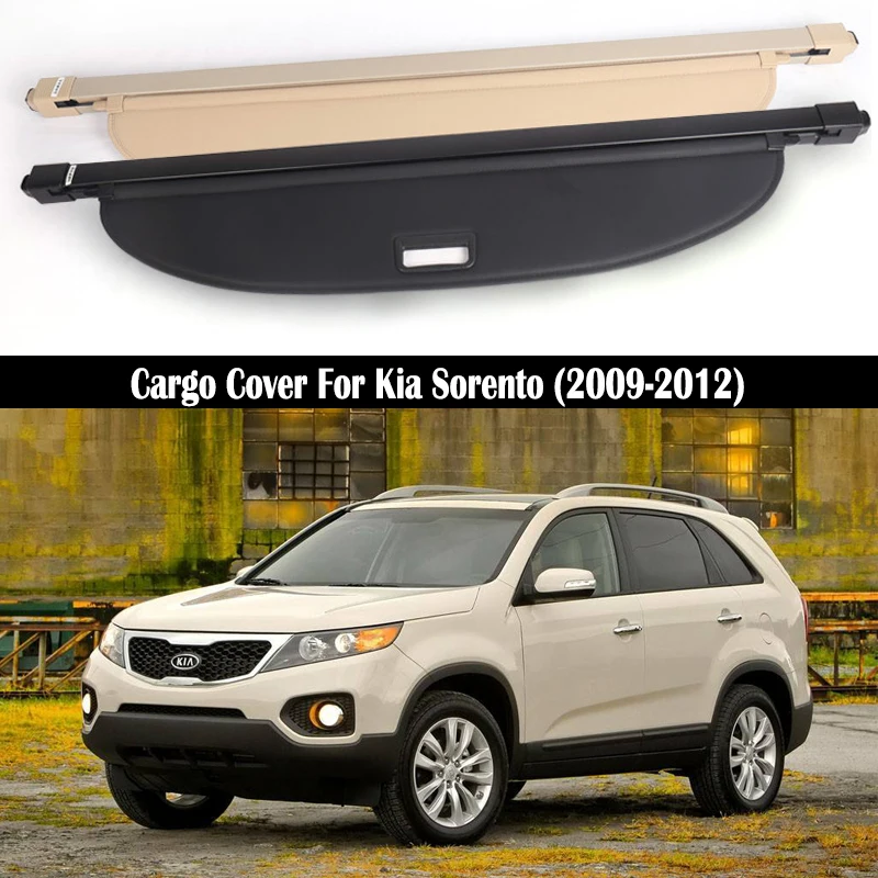 

Rear Trunk Cargo Cover For KIA Sorento 2009-2012 Security Shield Rear Luggage Curtain Retractable Partition Privacy Accessories