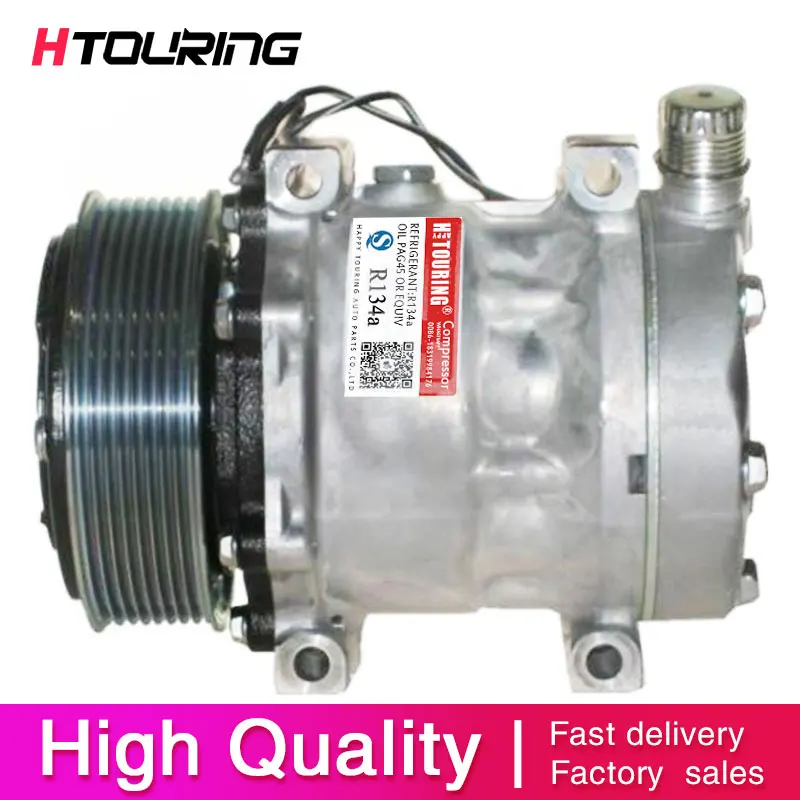 For Car Sanden 7H13 7320 4454 Universal /Heavy Duty/ AG Applications 14SD7320NC CO 7320C SD7H13 U7320 Auto Air AC Compressor 8PK