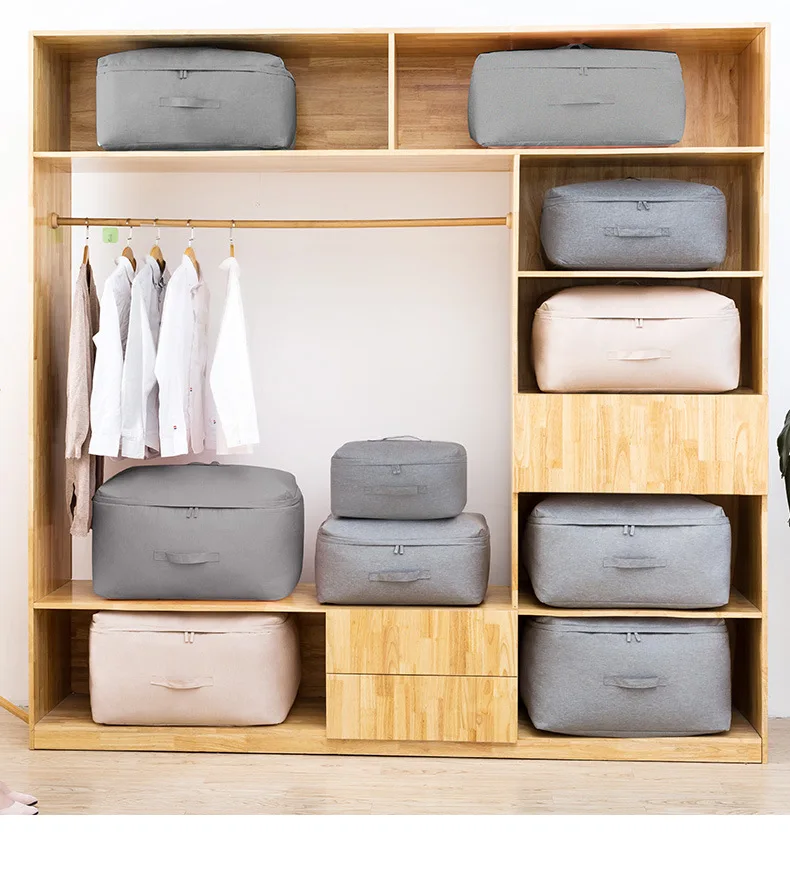 سعة كبيرة لحاف صندوق تخزين ملابس حقيبة الأمتعة المنظم حزمة للسفر خزانة متعدد الألوان لحاف لعبة تخزين أكياس 5 أحجام