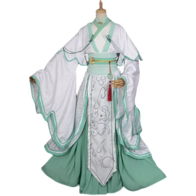 Women's Chinese Hanfu Dress Shen Qingqiu Anime Cosplay Costume Villain Self-Rescue System Tian Guan Ci Fu Shi Qingxuan Outfit