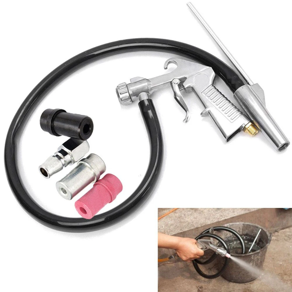 

7Pcs Abrasive Air Sand Blasting Gun Kit 1 Ceramic Nozzle 1 Steel Nozzle 1 Sand Suction Pipe Industrial Sandblaster Gun