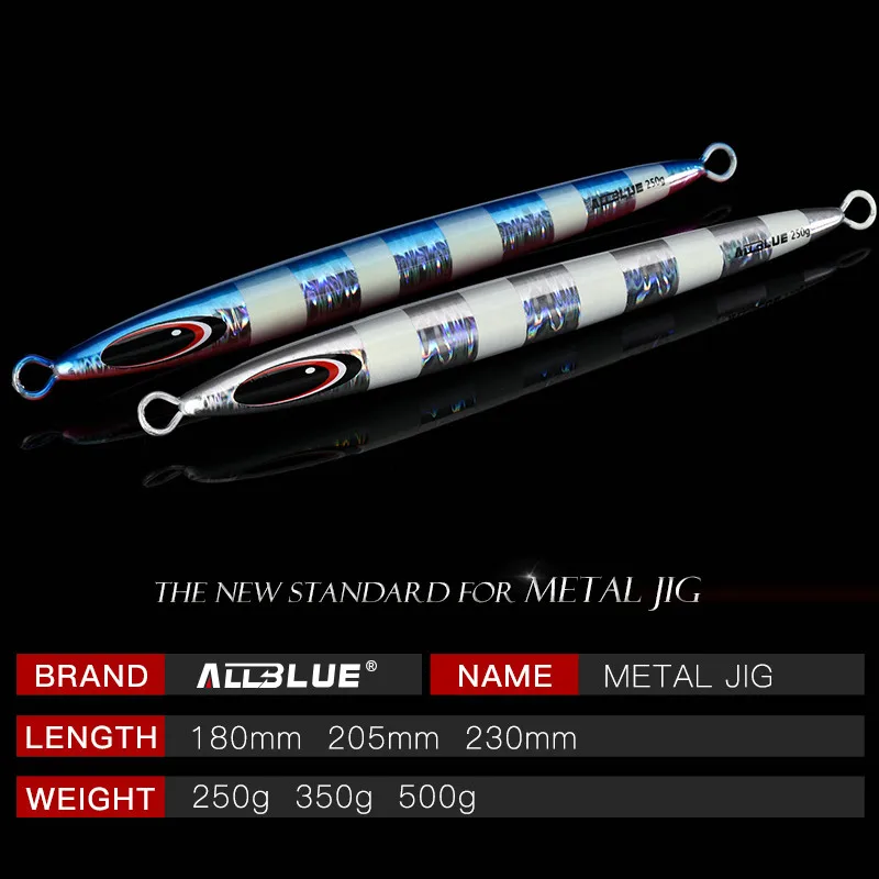 ALLBLUE SPY-C Fast Speed Metal Jig Fishing Lure 250g/350g/500g Off Shore Super Hard Vertical Jigging Spoon Fishing Tackle