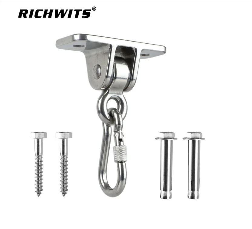 

Heavy Duty Stainless Steel Swing Hangers Swing Hook Carabiner For Swing Hanging Kit Playground Hammock Chair Yoga Swing Mount
