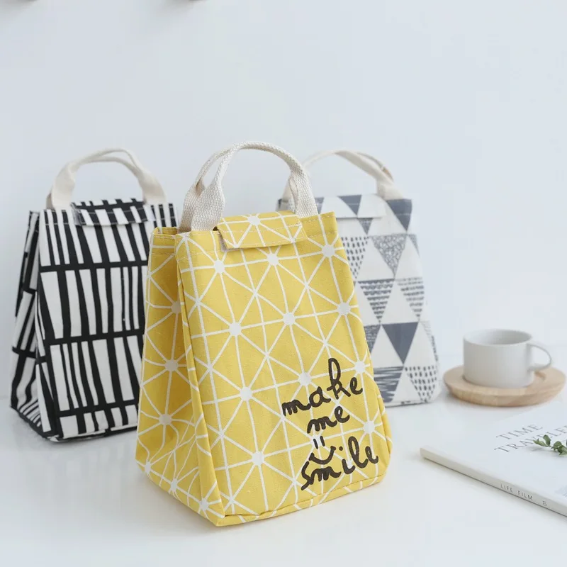 

Handbag lunch box bag insulation cotton hemp when the bag student lunch box bag more with the bag eco friendly bread bags