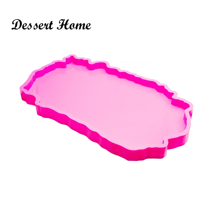 DY0468 Shiny 16inch Trays mold Geode Coaster Agate Resin Mold , Silicone Mould for Epoxy Resin, Mold Resin Craft