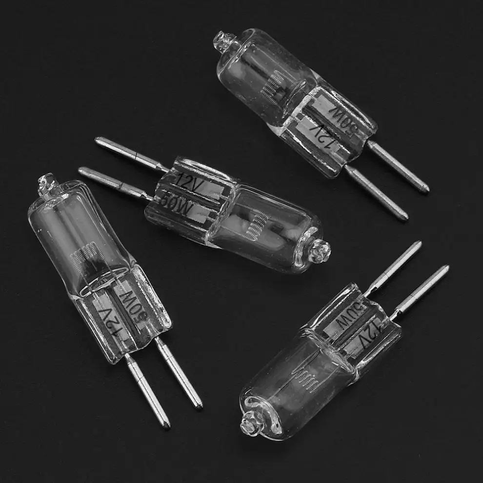 10pcs G5.3 12V 20W/35W/50W Halogen Light Bulbs Long Life Capsule Lamps Warm White Clear Bulbs