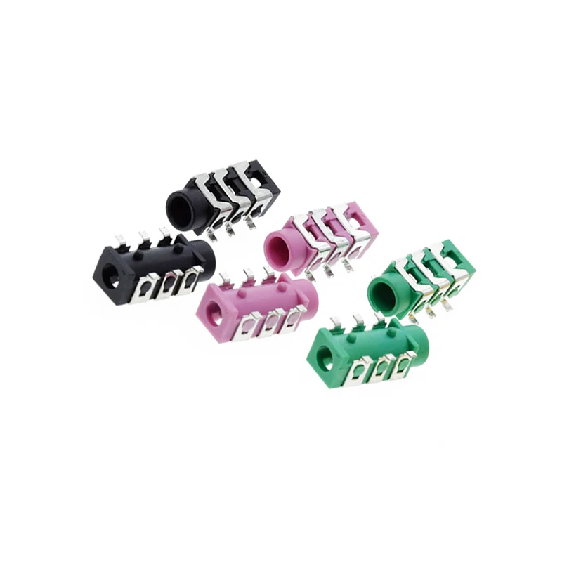 20 шт./партия, стереоразъём для наушников PJ-313D PJ313 SMD 6Pin SMT 3.5mm Female Audio Connector Stereo Black and Green Headphone Jack