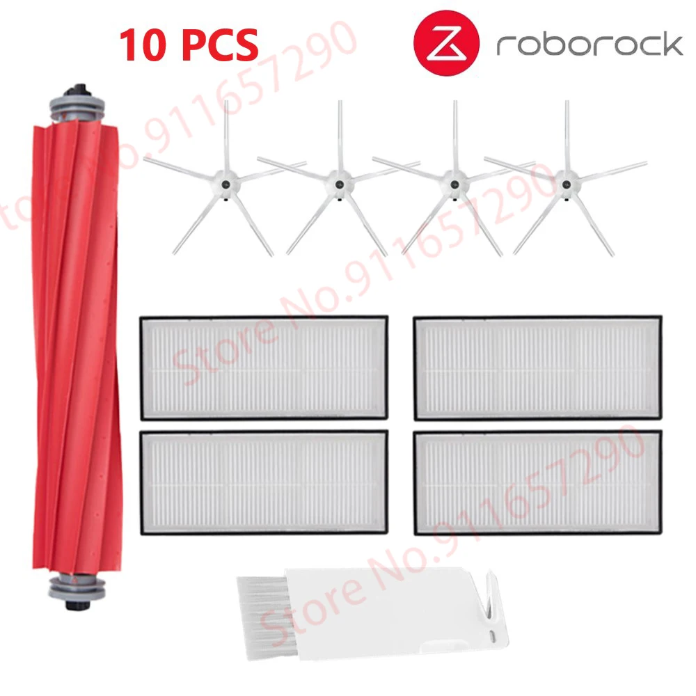 Roborock S7 S70 S7Max T7S Plus Haupt- und Seitenbürsten, Wischtücher, HEPA-Filter-Set, Zubehör für Roboterstaubsauger