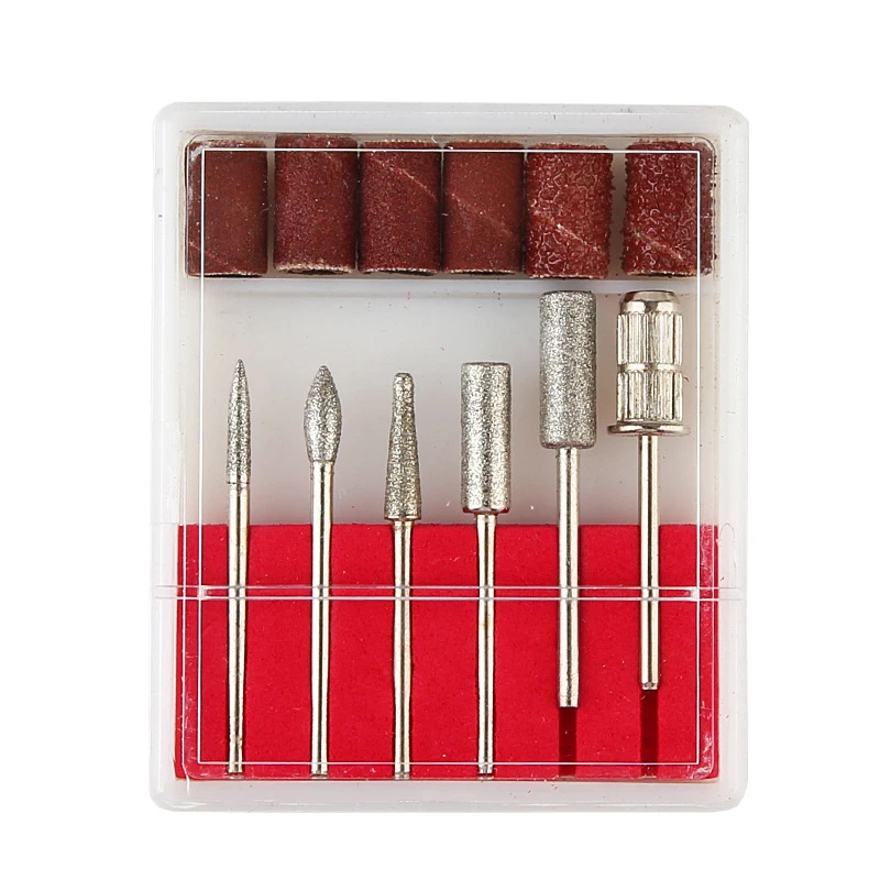 12-teiliges elektrisches Nagelbohrer-Set, Maniküre-Schleifbänder, Nagelhautschneider, Tipps, sauberer Grat, Schleifer, DIY-Werkzeugset für Nagelkunst – Detail 4