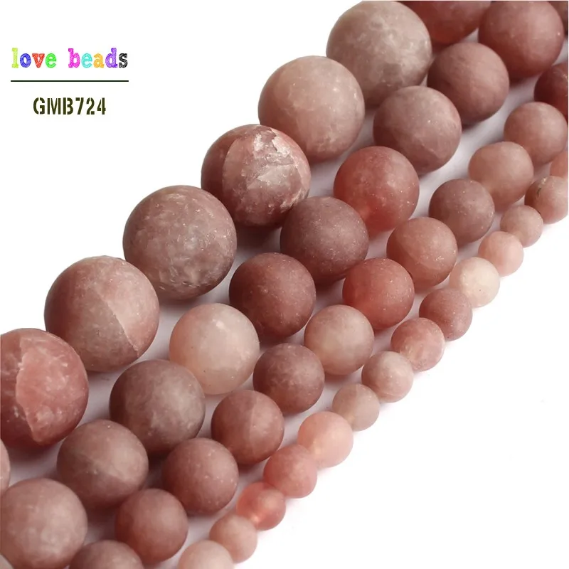 4Mm 6Mm 8Mm 10Mm Natuurlijke Matte Morganite Agaat Tiger Eye Stone Ronde Kralen Voor Sieraden Maken diy Armband Minerale Kralen 15''