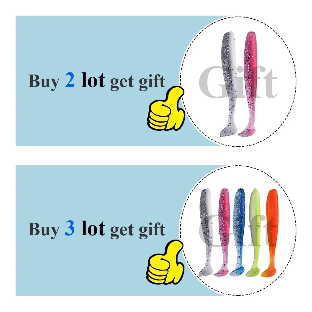 10pcs Jig Soft Bait Silicone Lure Worm Fishing Lures Wobbler 7cm 10cm Attractive Artificial rubber Swivel Bass Fishing