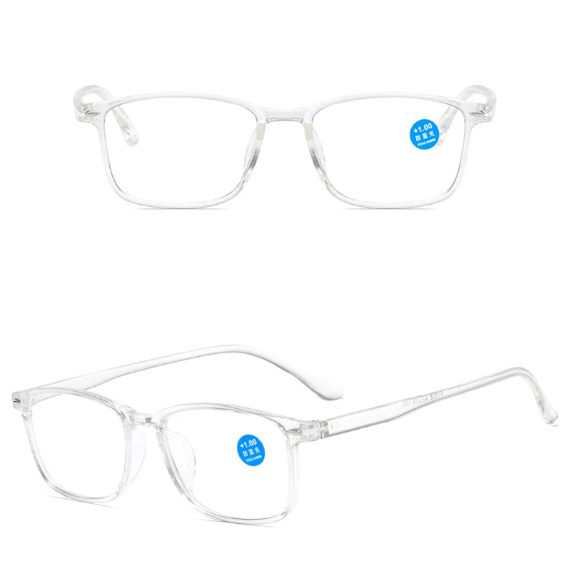 Lunettes de lecture Anti-lumière bleue dioptrie + 1.0 + 1.5 + 2.0 + 2.5 + 3.0 + 3.5 TR90, monture hypermétropie unisexe pour femmes et hommes