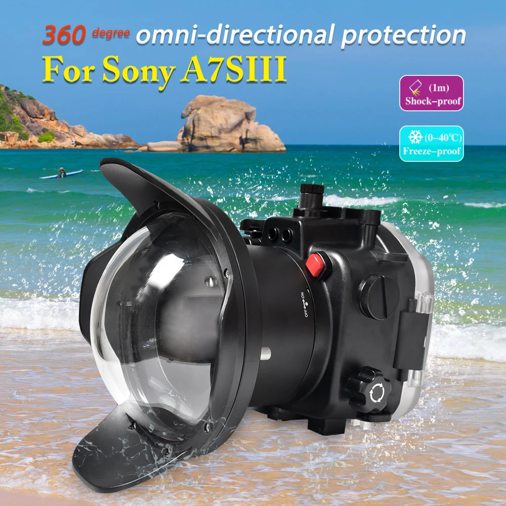 Seafrogs IPX8 Professional Waterproof Camera Housing For Sony A7SIII Underwater 40m/130fit Drifting Surfing Swimming Diving Case