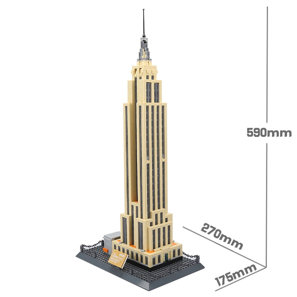 WANGE 5212 Building Blocks World Famous Architecture Series Of New York Funny Kits Toys For Children Gifts