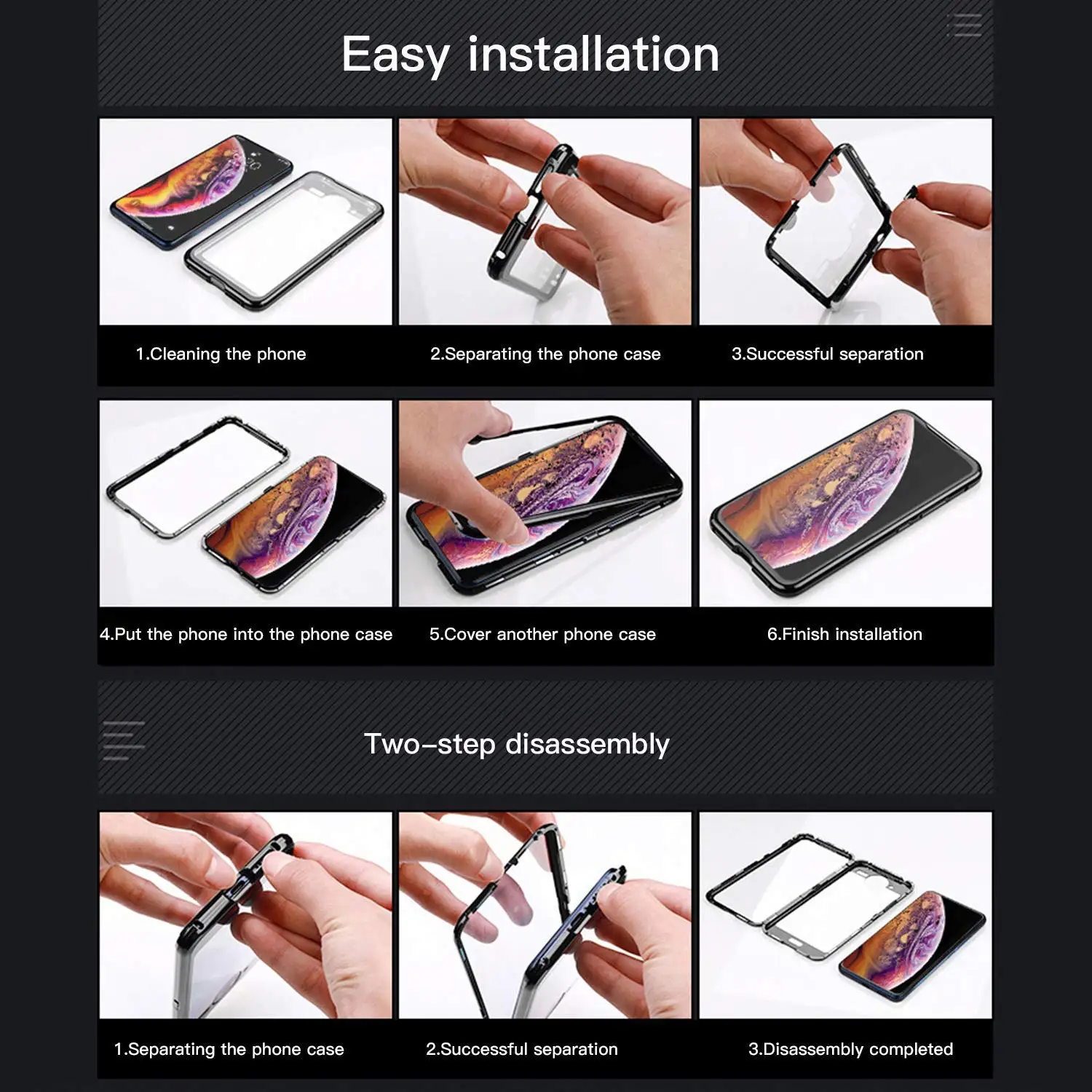 Magnetic Alumium Alloy Metal Case for Xiaomi Mi 11 11i 11Pro 11Ultra Cover Double Sided Tempered Glass Coque Mi 11  Lite