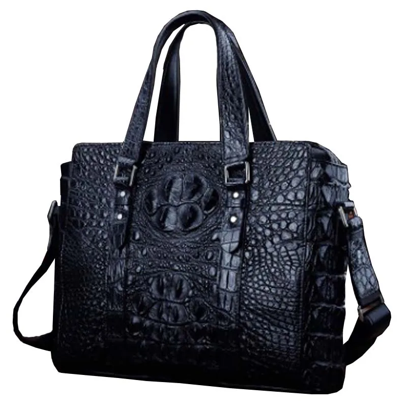 ourui New crocodile leather selling  true  crocodile  male  men briefcase  business  men bag men crocodile  handbag