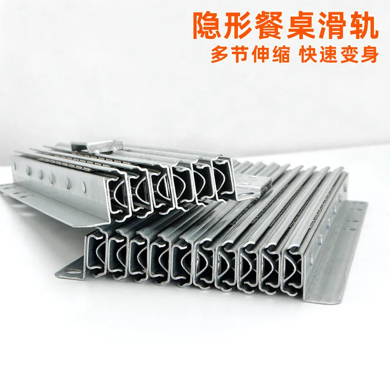 Unsichtbare Tisch Teleskop Guide Aluminium Legierung Multifunktionale Klapp Verlängert Push-pull Guide Tabelle Schiebe Schiene Hardware