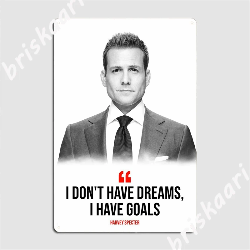 Harvey Specter Suits Poster Metal Plaque Plaques Club Bar Design Wall Mural Tin Sign Poster