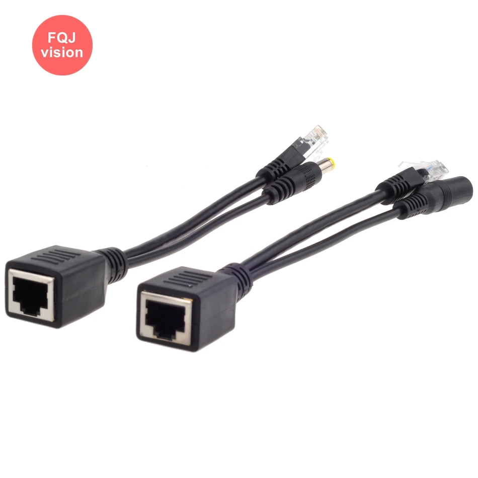 

2Pairs POE Cable Passive Power Over Ethernet Adapter Cable POE Splitter RJ45 Injector Power Supply For IP Camera