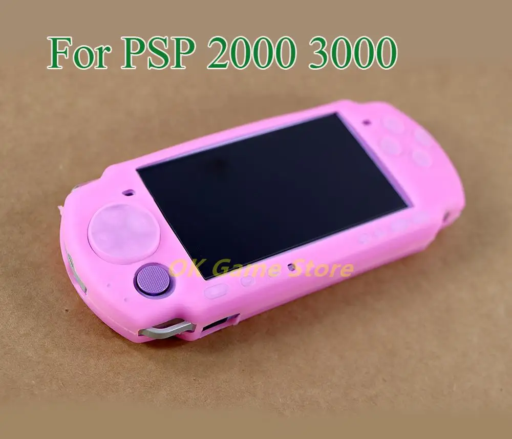 1pc/lot Soft Silicone Case Cover Skin For PSP 2000 3000 Rubber Protective Housing Shell Silicone Case For PSP2000 PSP3000