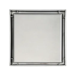 Tile Insert Rectangular Floor Waste Grates Bathroom Shower Drain 120*120mm 304 Stainless Steel Anti Odor Invisible Floor Drain