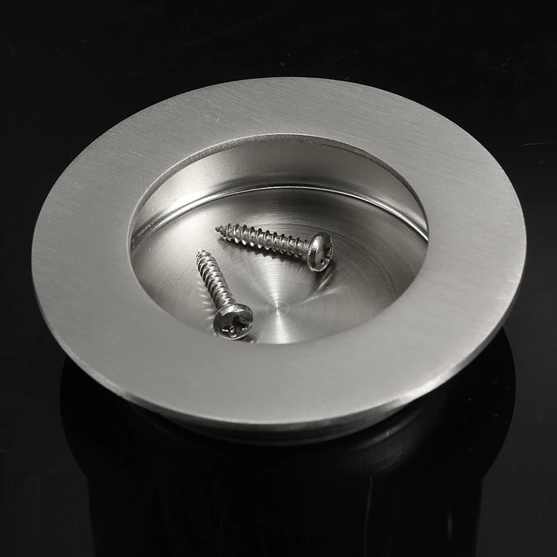 Stainless Steel Door Handle Flush Recessed Pull Circular Oval Rectangular Hardware Drawer Embedded For Home Tools Free Ship