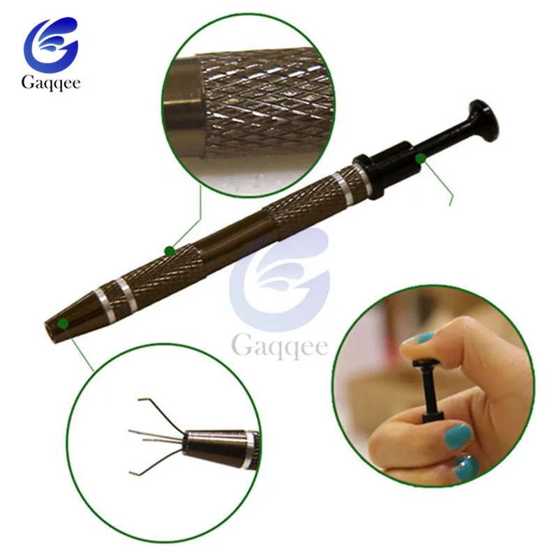 Electronic Component Grabber IC Extractor Pickup BGA Chip Picker Patch IC Suck Pen Electronic Repair Tools  Metal Four Claw