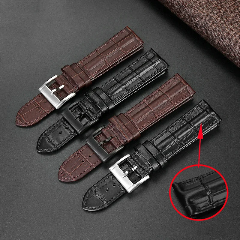 Genuine Leather Watchband For Hamilton Khaki Field Jazz H70605731/H32705521 Men\'s Cowhide Watch Band Strap Bracelet 20mm 22mm