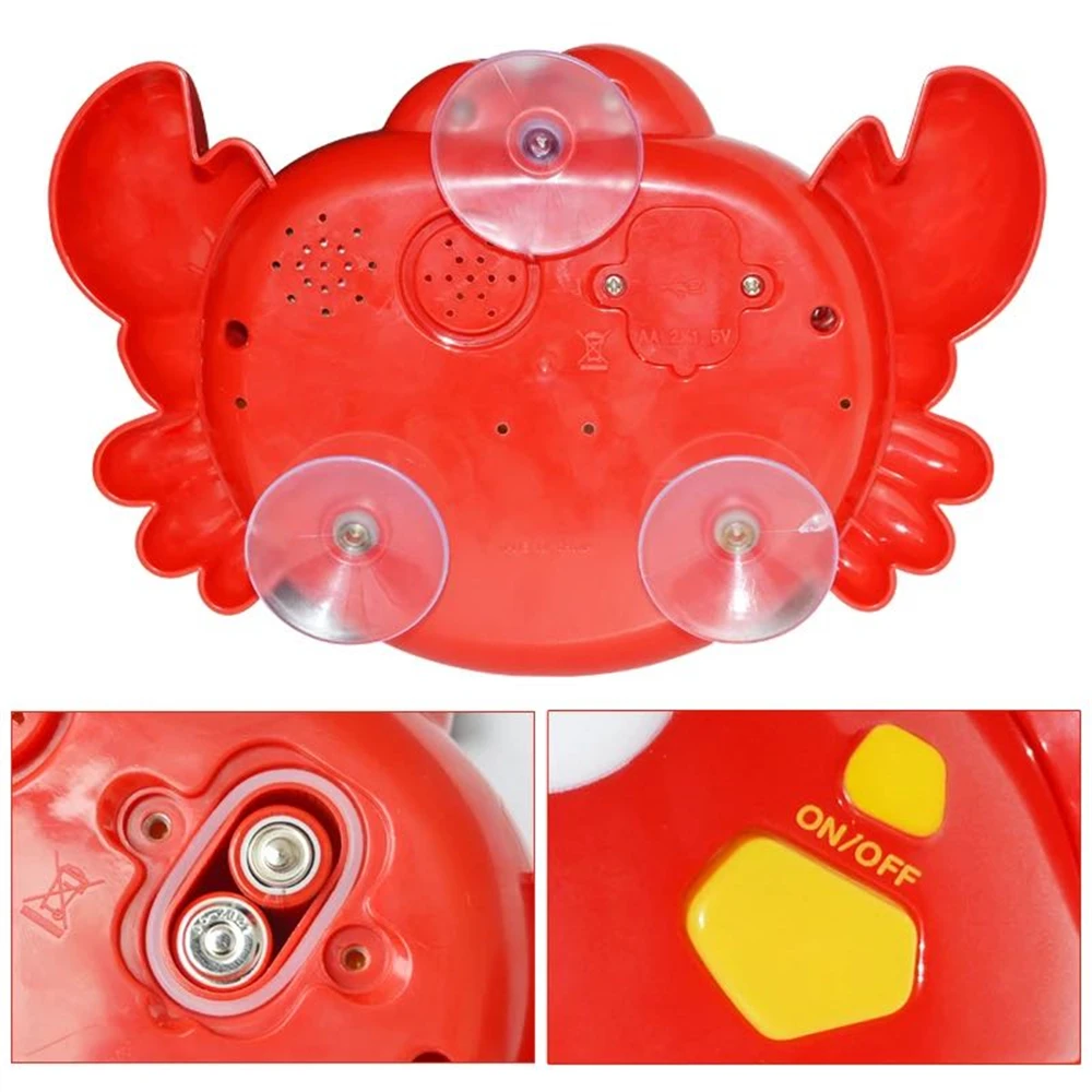 Bubble Crabs Baby Bath Toy Funny Toddler Bath Bubble Maker Pool Swimming Bathtub Soap Machine Bathroom Toys for Children Kids