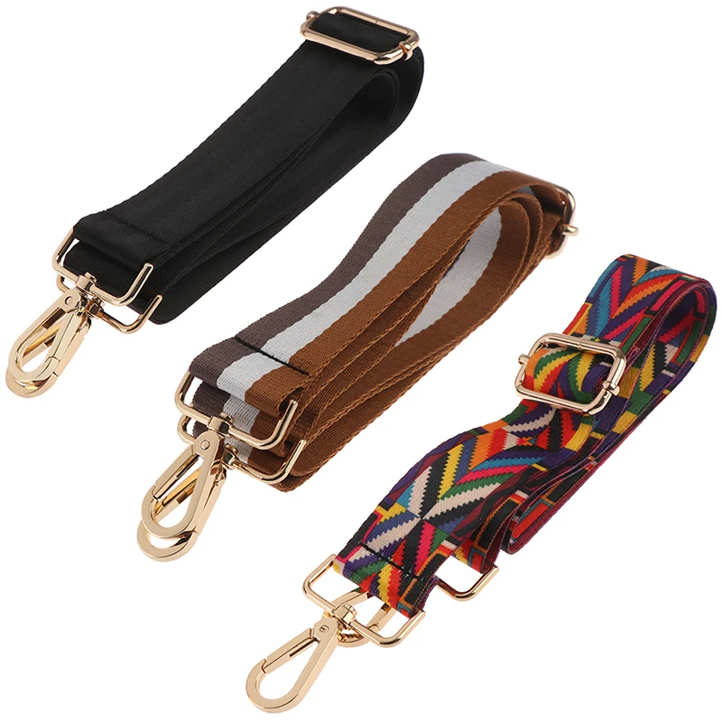 Women Wide Straps For Bags Striped Handles New Belt Shoulder Bag Strap For Crossbody Adjustable Strap Bag Accessories