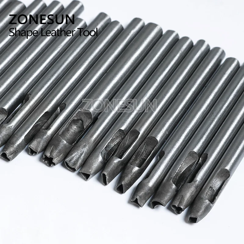 ZONESUN 20pcs One Pack DIY Leather Punch Tool Shaped Flower 20 Flowers Can Choose Petal Heart Wave Punch Tricks