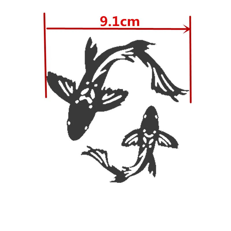 animal metal cutting dies Two Koi Carp die cut mold Scrapbooking paper cards making paper crafts knife mould stencils new 2019