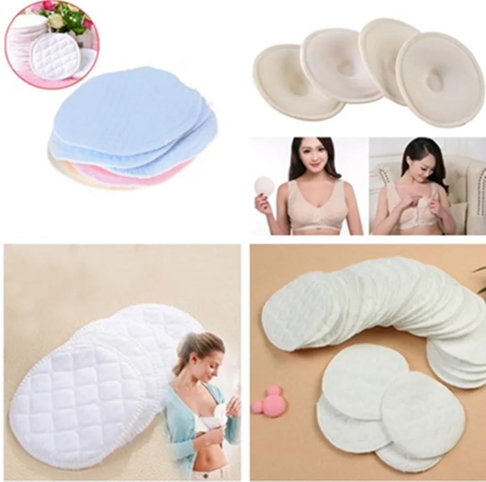 6/8/10/12Pcs Feeding Breast Pads Soft Absorbent Cotton Washable Reusable Breastfeeding Breast Nursing Pads White Nursing Pads