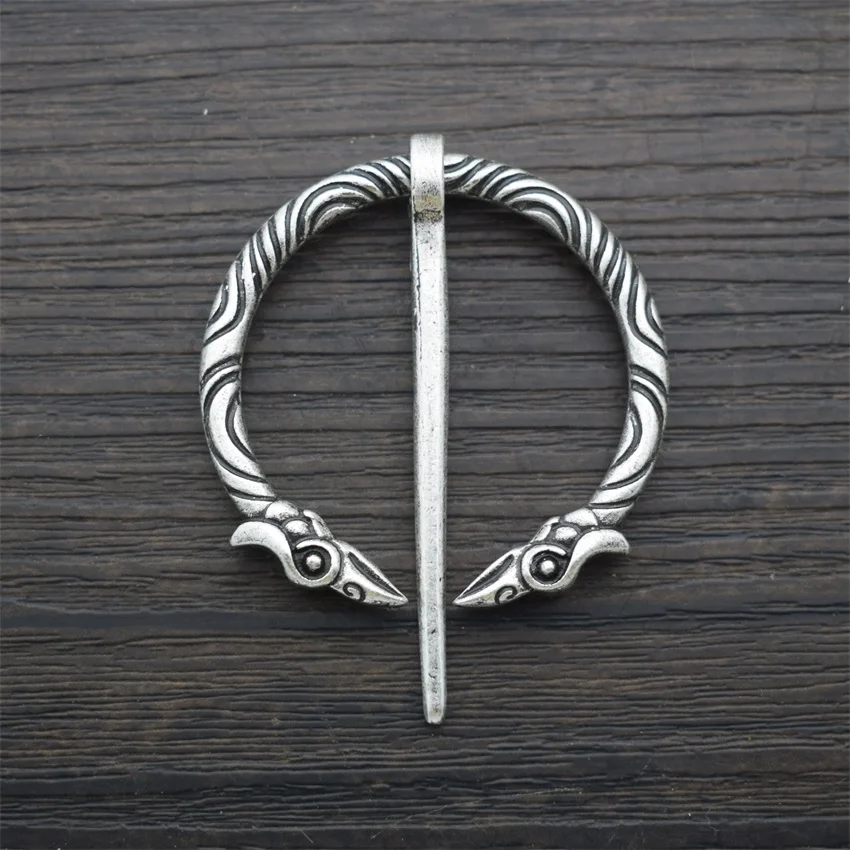 Viking Bird Head Raven Brooch For Women Men Cloak Shawl Buckle Clasp Pin Clothing Accessories