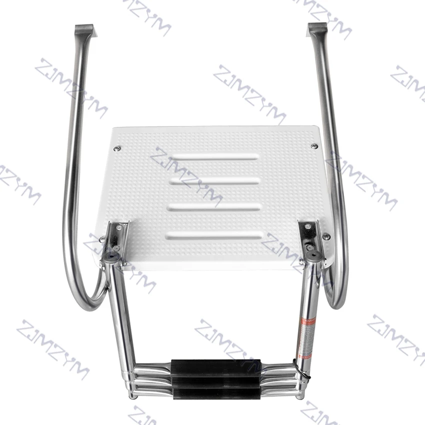 9924S3 Hardware Accessoires Boot Stap Ladder 3-Sectie Marine Ladderthickened Rvs Telescopische Ladder Leuning Ladder