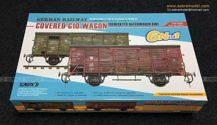 SABRE model 35A01 1/35 German Gedeckter Guterwagen G10 6 in 1